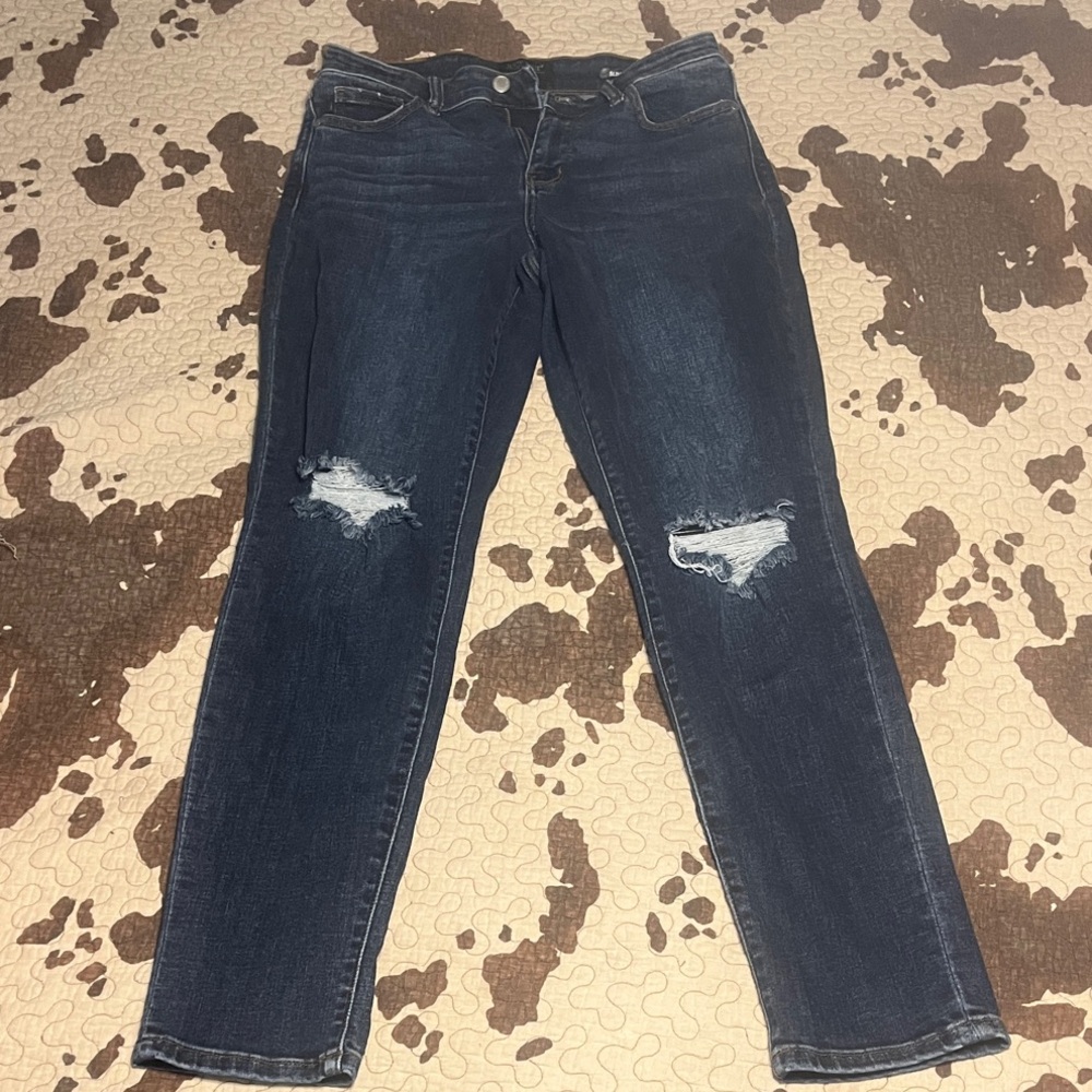Judy Blue Dark Wash Distressed Skinny Jeans